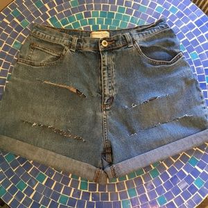 Blue jean shorts